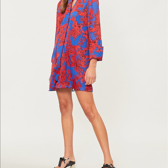 Alice & Olivia Gwenda Floral Tie Neck Dress - Picture 8 of 8